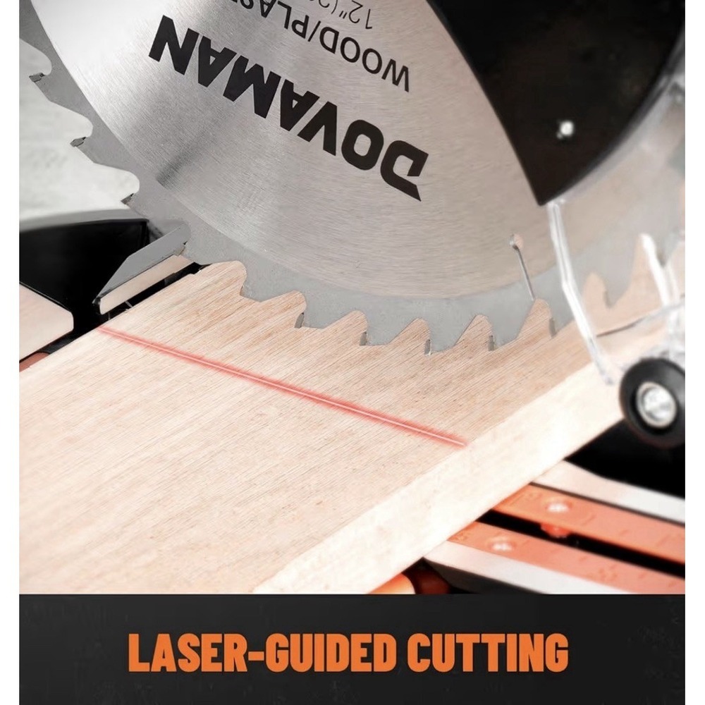 Dovaman 12-Inch Dual-Bevel Sliding Compound Miter Saw Ambidextrous & Laser Guide - Picture 9 of 16